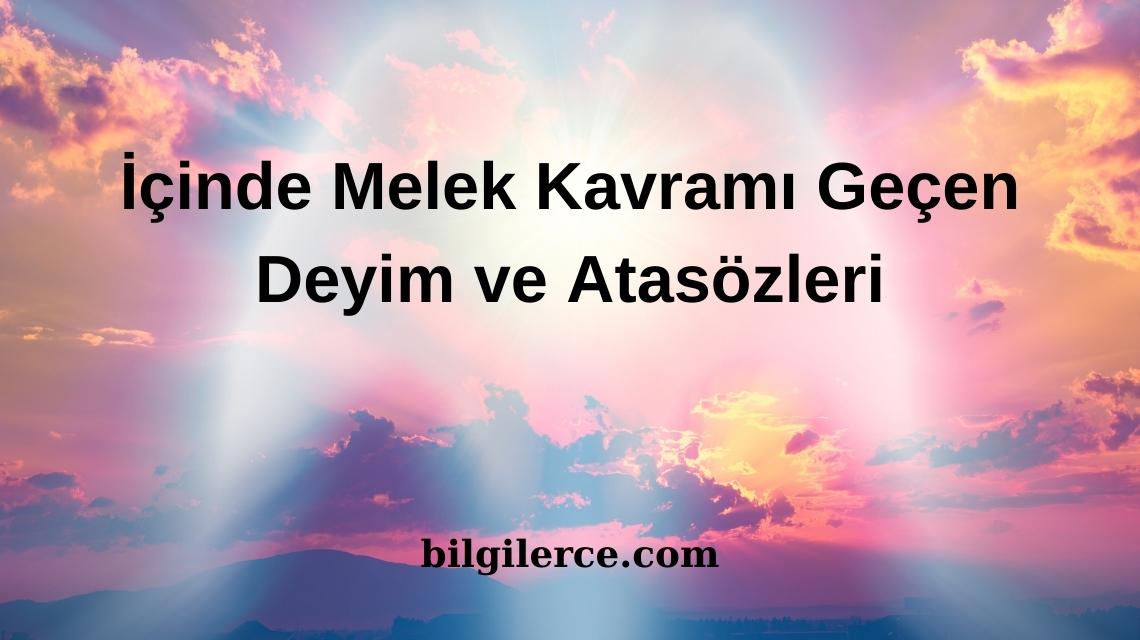 İçinde Melek Kavramı Geçen Deyim ve Atasözleri